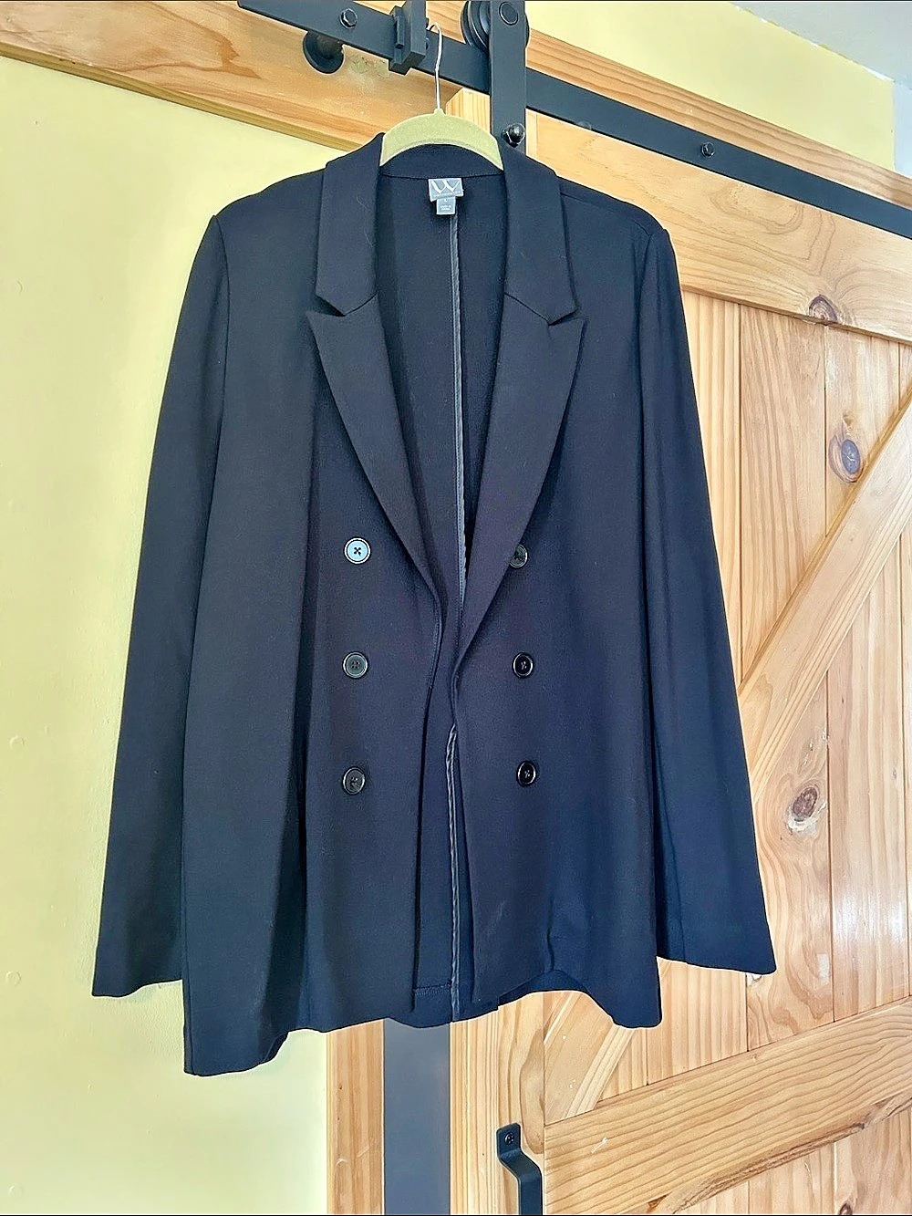 Worthington Double-Breasted Blazer in Black Large Like New